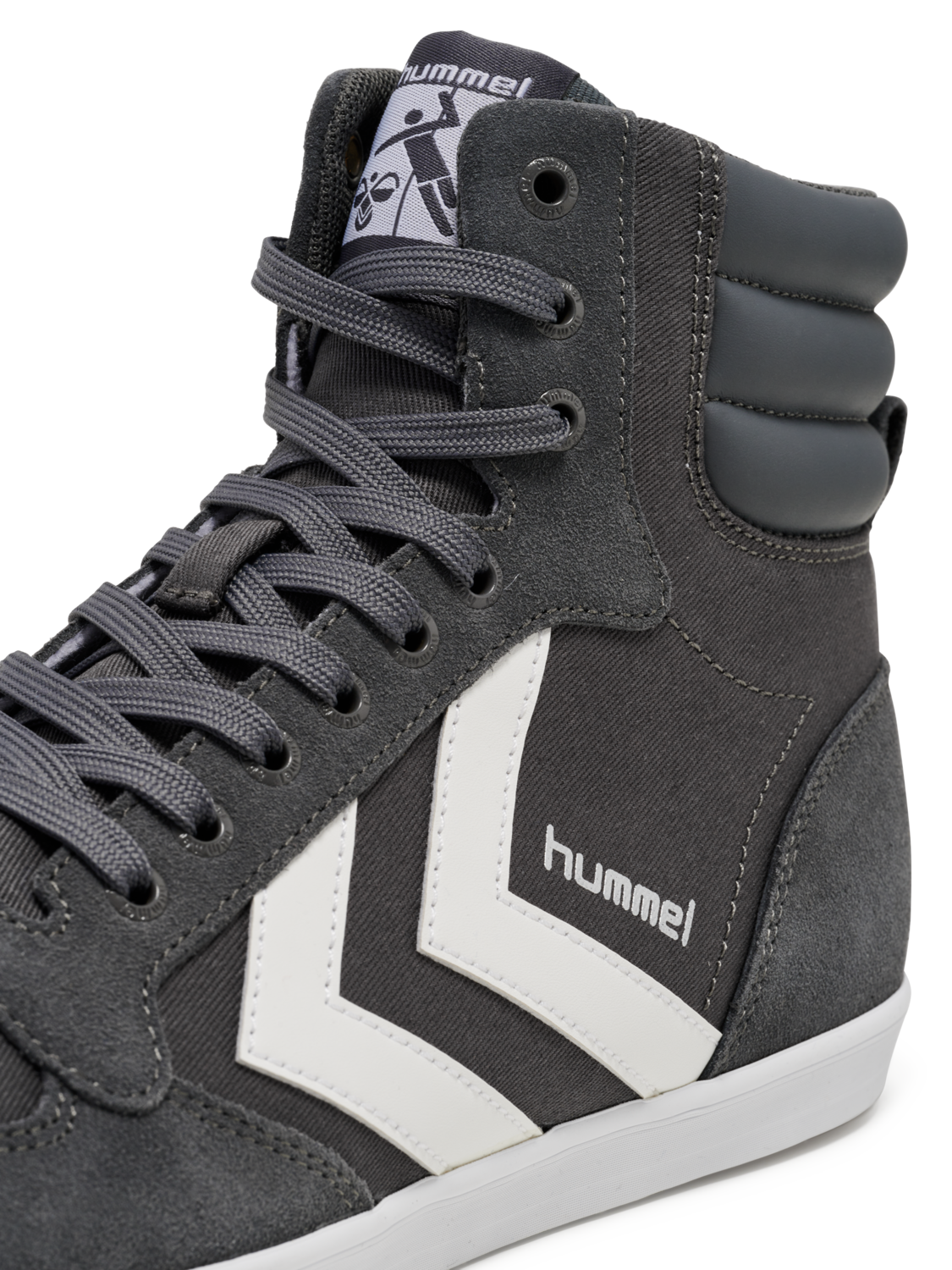 HUMMEL SLIMMER STADIL HIGH, CASTLE ROCK/WHITE KH, packshot