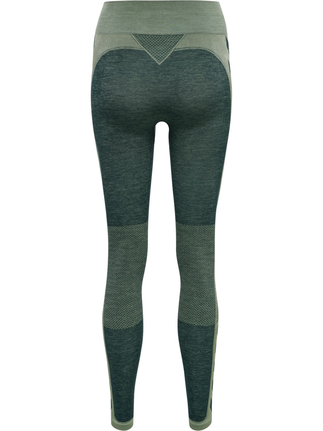 hmlCLEA SEAMLESS MID WAIST TIGHTS, DARKEST SPRUCE/BASIL MELANGE, packshot