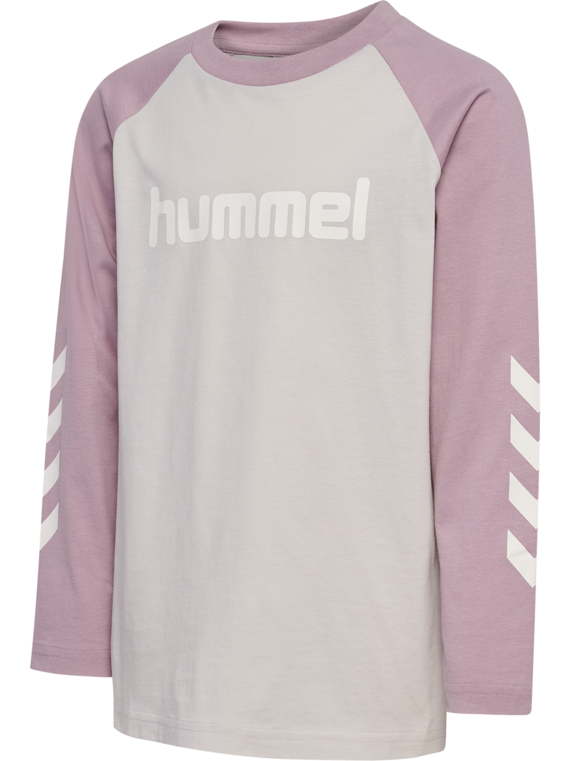 hmlJR LOGO T-SHIRT L/S, SEA FOG, packshot