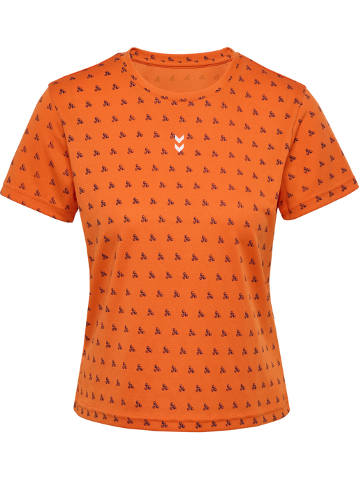 hmlFAST WORKOUT W T-SHIRT S/S, DUSTY ORANGE, packshot