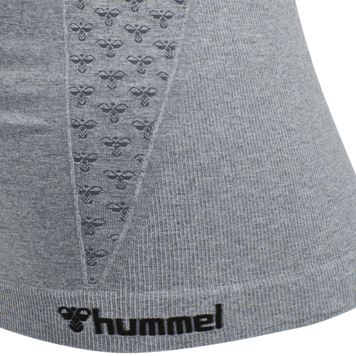 hmlCI SEAMLESS TOP, GREY MELANGE, packshot