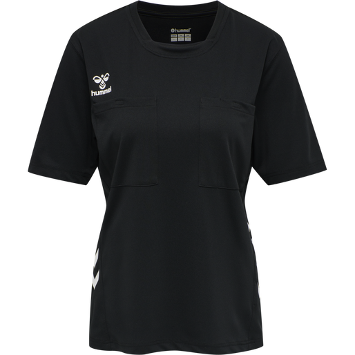 hmlREFEREE CHEVRON WO  JERSEY S/S, BLACK, packshot