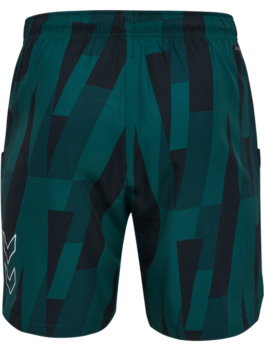 hmlCOURT AOP POCKET SHORTS, RAIN FOREST, packshot