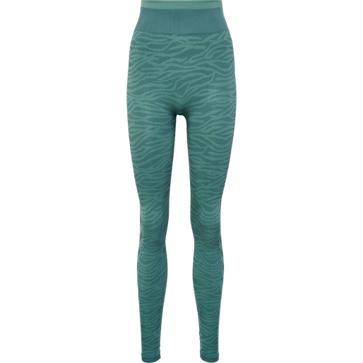 hmlMT SAGA SEAMLESS MW TIGHTS, NORTH ATLANTIC/BLUE SURF MELANGE, packshot