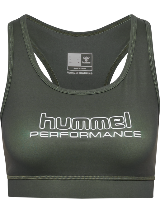 hmlTE FUNDAMENTAL SPORTS BRA, CLIMBING IVY, packshot