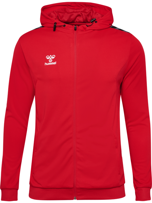 hmlAUTHENTIC PL ZIP HOODIE, TRUE RED hmlAUTHENTIC PL ZIP HOODIE, TRUE RED, packshot