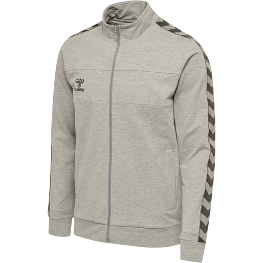 hmlMOVE KIDS CLASSIC ZIP JACKET, GREY MELANGE hmlMOVE KIDS CLASSIC ZIP JACKET, GREY MELANGE, packshot