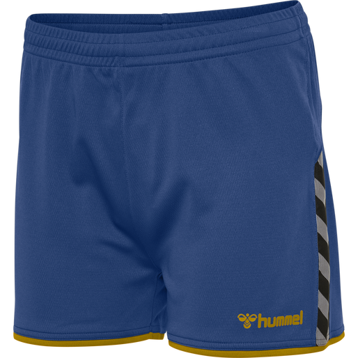 hmlAUTHENTIC POLY SHORTS WOMAN, TRUE BLUE/SPORTS YELLOW hmlAUTHENTIC POLY SHORTS WOMAN, TRUE BLUE/SPORTS YELLOW, packshot