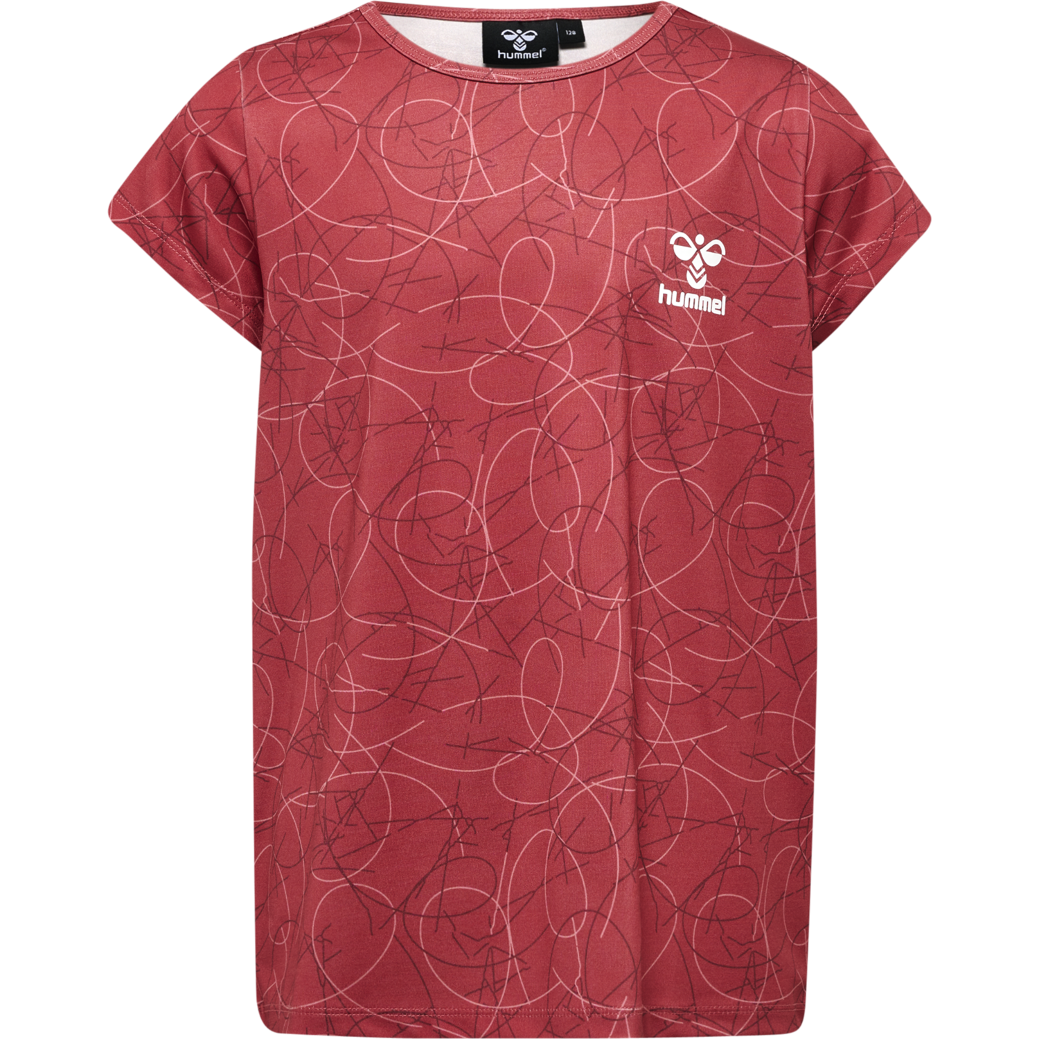 hmlNANNA T-SHIRT S/S, EARTH RED, packshot