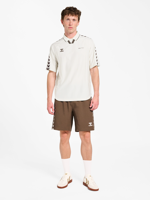 hmlROOT SOCCER JERSEY S/S, CANNOLI CREAM, model