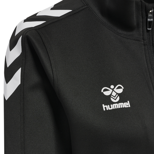 hmlCORE XK POLY ZIP SWEAT WOMAN, BLACK/BLACK, packshot