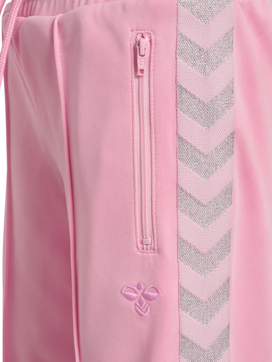 hmlJR WIDE LEG POLY TAPE PANTS, ROSEATE SPOONBILL, packshot