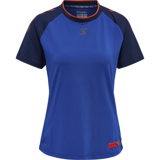 hmlPRO GRID GAME JERSEY S/S WO, SURF THE WEB/MARITIME BLUE, packshot