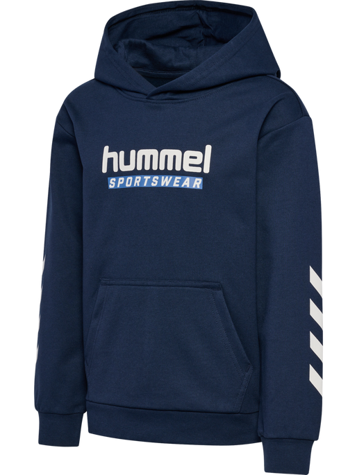 hmlJR LOGO HOODIE, DRESS BLUES hmlJR LOGO HOODIE, DRESS BLUES, packshot