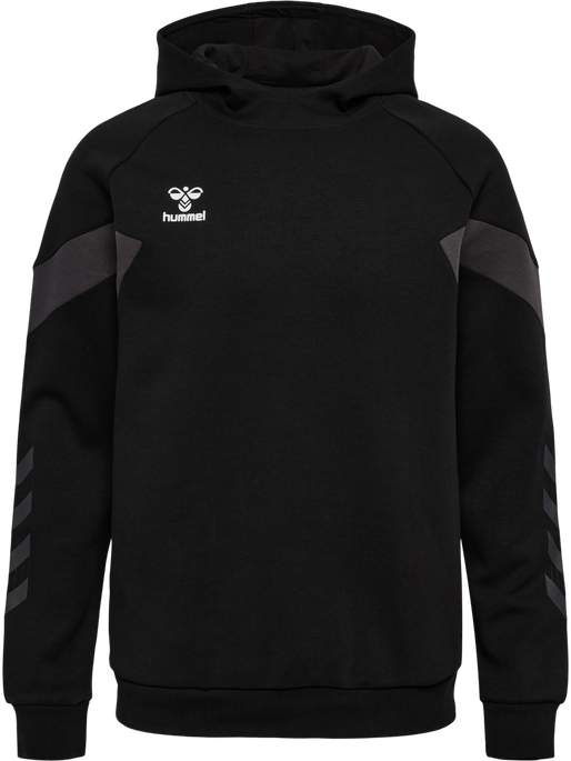 hmlTRAVEL SWEAT HOODIE, BLACK, packshot
