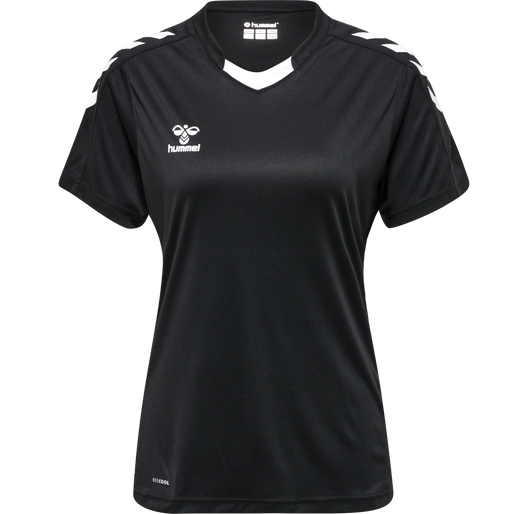 hmlCORE XK POLY JERSEY S/S WOMAN, BLACK, packshot