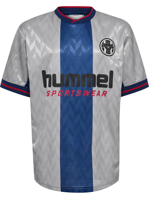 hmlJR LOOSE FB JERSEY S/S, SILVER SCONCE, packshot