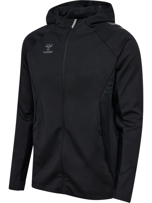 hmlCIMA 2.0 ZIP HOODIE, BLACK hmlCIMA 2.0 ZIP HOODIE, BLACK, packshot