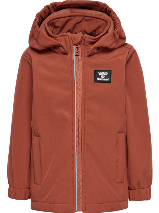 hmlMARS TEX MINI SOFTSHELL JACKET, COPPER BROWN, packshot