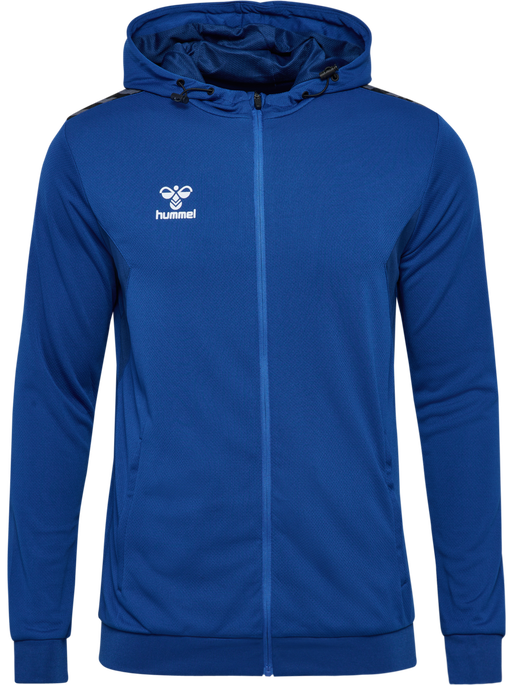 hmlAUTHENTIC PL ZIP HOODIE, TRUE BLUE, packshot