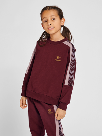 hmlAUDREY SWEATSHIRT, WINDSOR WINE, model