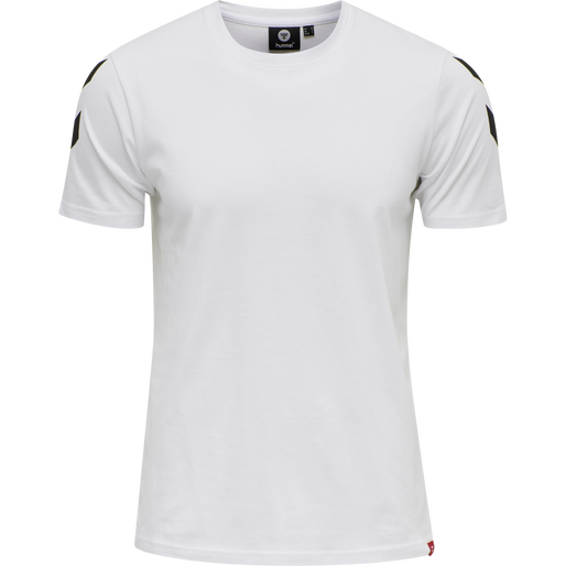 hmlLEGACY CHEVRON T-SHIRT, WHITE, packshot