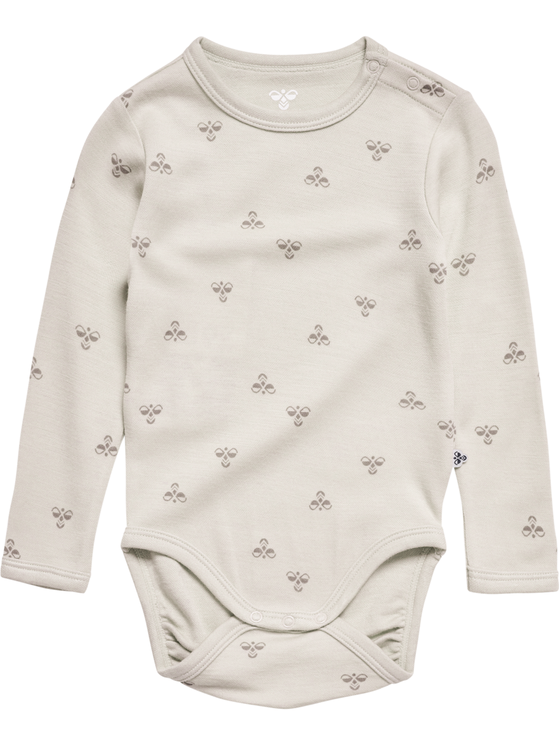 hmlMINI WOOL BODY L/S, WHITECAP GRAY, packshot