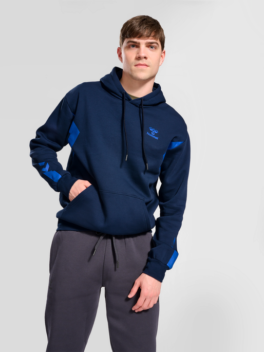 hmlACTIVE CO HOODIE, DRESS BLUES, model