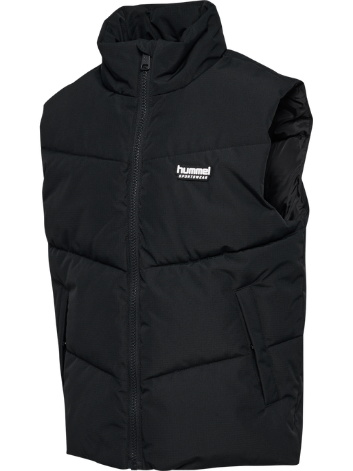 hmlJR PUFFER VEST, BLACK hmlJR PUFFER VEST, BLACK, packshot