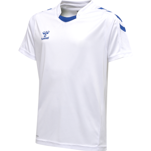 hmlCORE XK POLY JERSEY S/S KIDS, WHITE/TRUE BLUE hmlCORE XK POLY JERSEY S/S KIDS, WHITE/TRUE BLUE, packshot