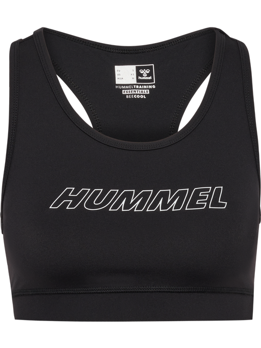 hmlTE FUNDAMENTAL SPORTS BRA, BLACK/WHITE, packshot