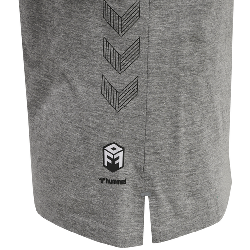 hmlMOVE GRID COTTON T-SHIRT S/S WOM, GREY MELANGE, packshot