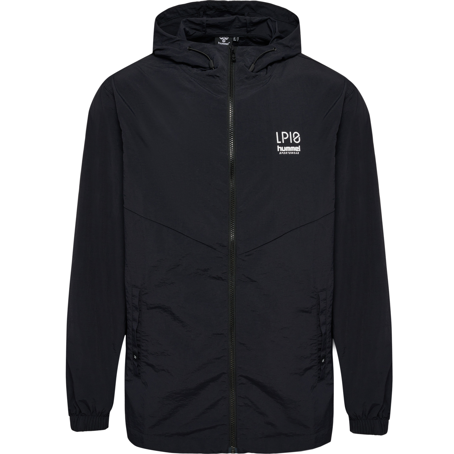 hmlLP10 BOXY WOV ZIP JACKET, BLACK, packshot