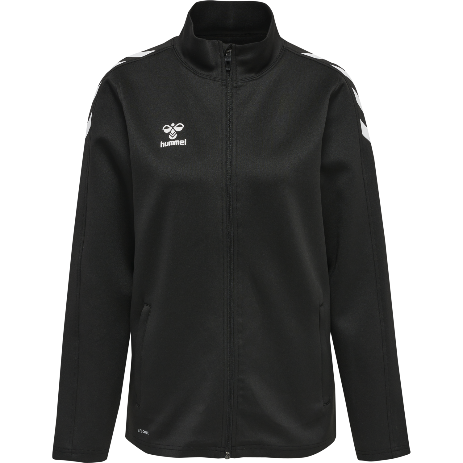 hmlCORE XK POLY ZIP SWEAT WOMAN, BLACK/BLACK, packshot