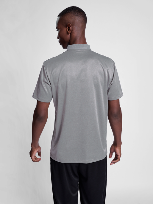 hmlAUTHENTIC FUNCTIONAL POLO, GREY MELANGE, model