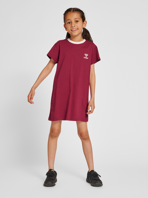Girls red t shirt dress 2025