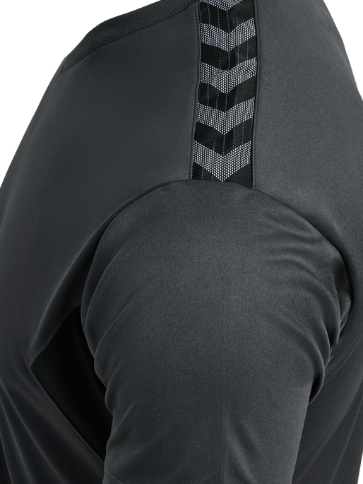 hmlAUTHENTIC PL JERSEY S/S, ASPHALT, packshot