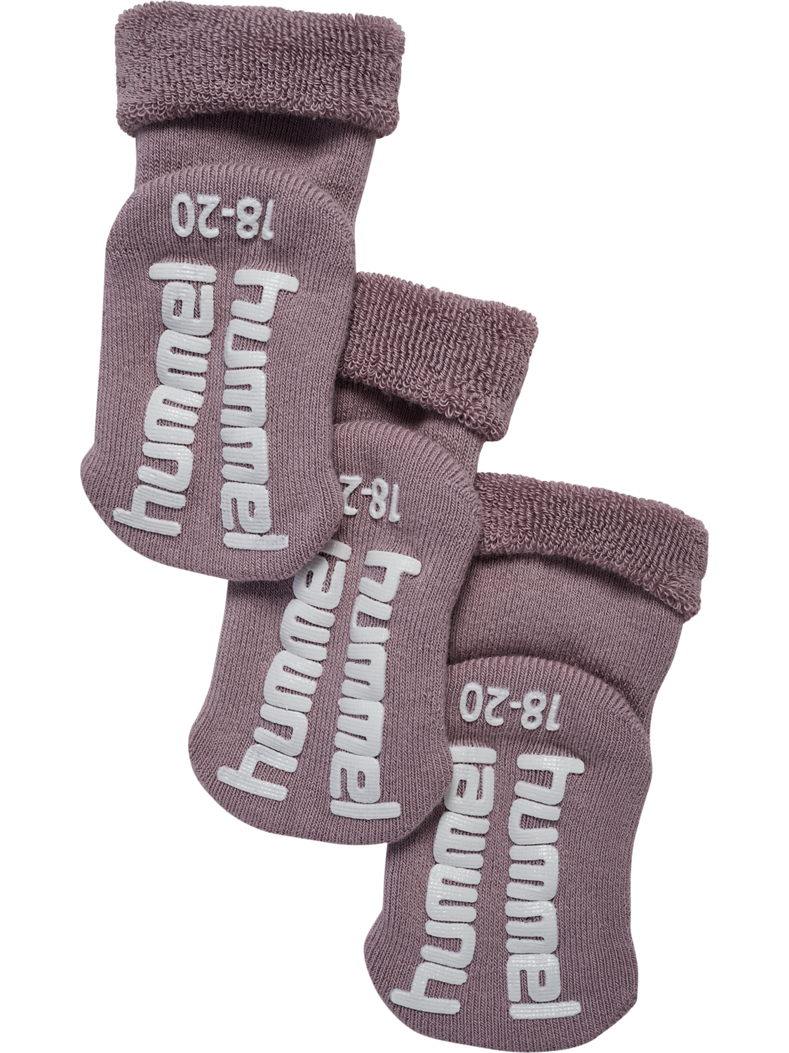 hmlMINI NON SLIP 3-PACK SOCK, SEA FOG, packshot