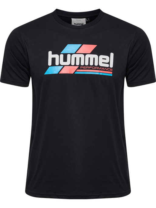 hmlPULSE GRAPHIC T-SHIRT S/S, BLACK/WHITE, packshot