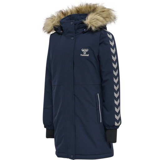 hmlLEAF TEX COAT, BLACK IRIS, packshot