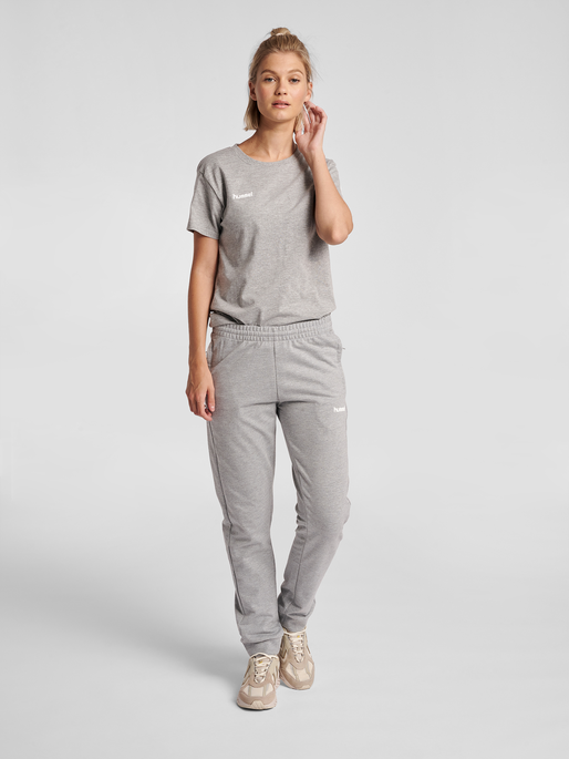 HMLGO COTTON PANTS WO, GREY MELANGE, model