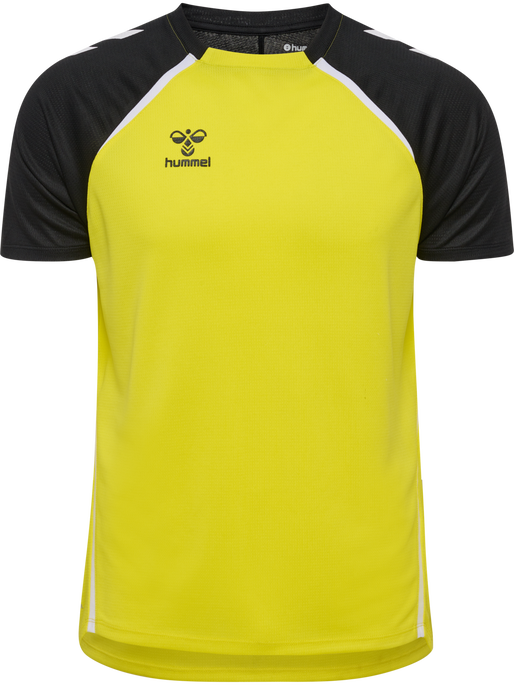 hmlLEAD 2.0 JERSEY S/S, BLAZING YELLOW/BLACK, packshot