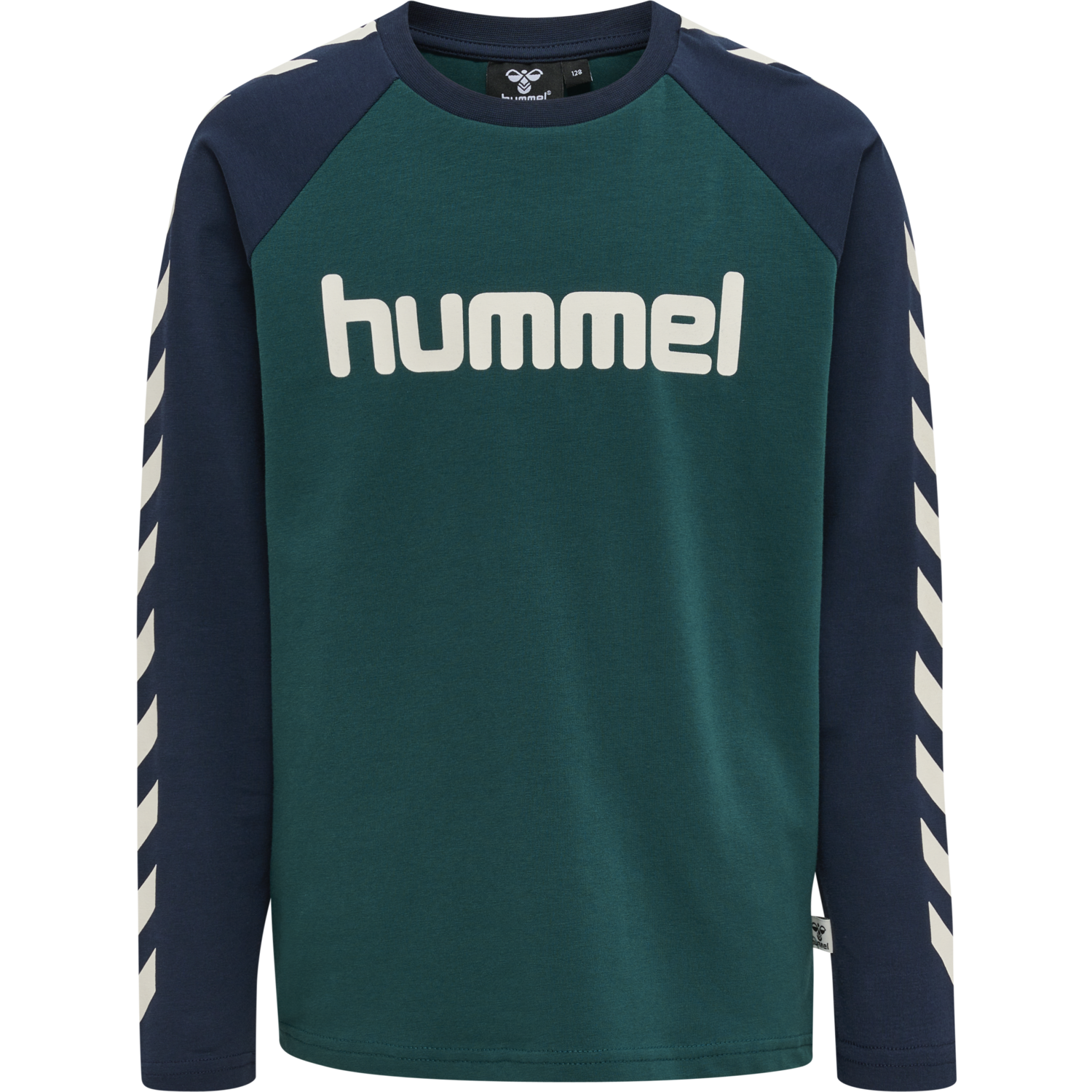 hmlBOYS T-SHIRT L/S, DEEP TEAL, packshot