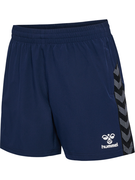 hmlAUTHENTIC WOVEN SHORTS WOMAN, MARINE, packshot