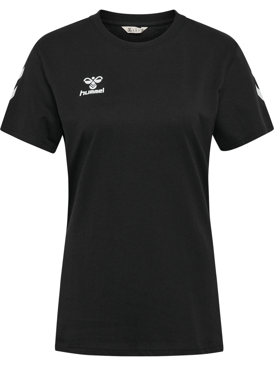 hmlGO 2.0 CHEVRON T-SHIRT S/S WOMAN, BLACK, packshot
