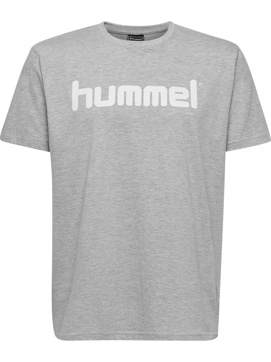 HMLGO COTTON LOGO T-SHIRT S/S, GREY MELANGE, packshot