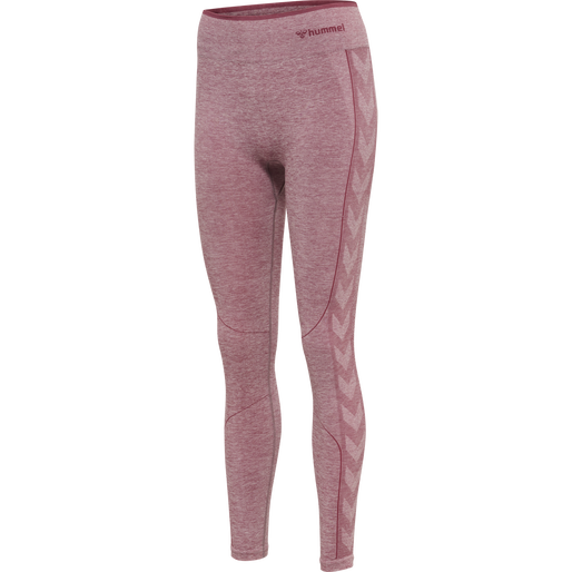 hmlMT UNA SEAMLESS MID WAIST TIGHTS, DUSKY ORCHID MELANGE, packshot