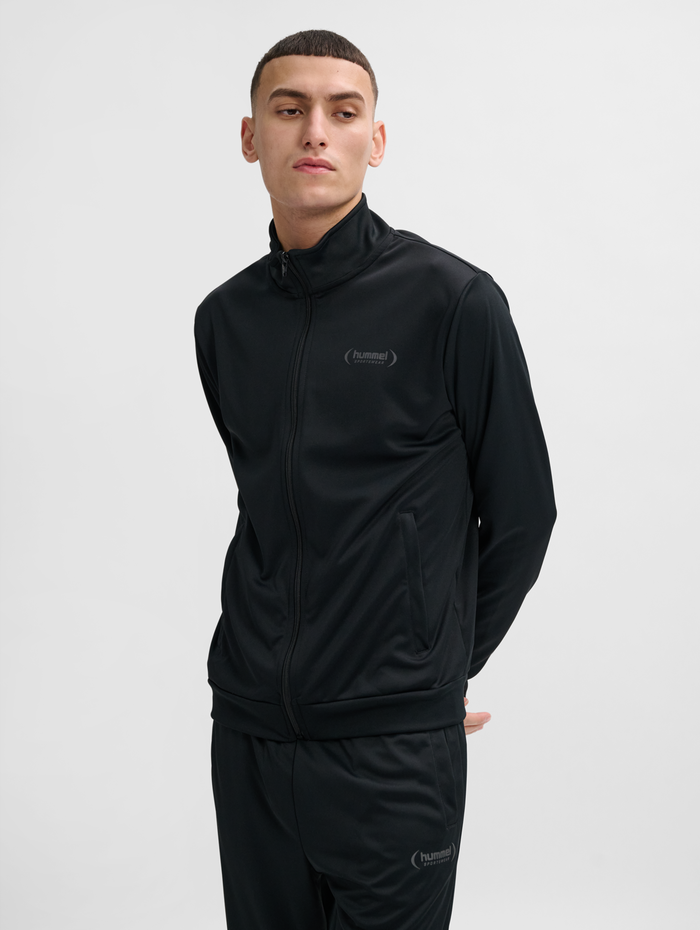 hmlFELIX  POLY TRACKSUIT SET, BLACK, model