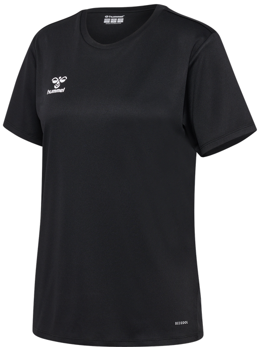 hmlESSENTIAL JERSEY S/S WOMAN, BLACK, packshot