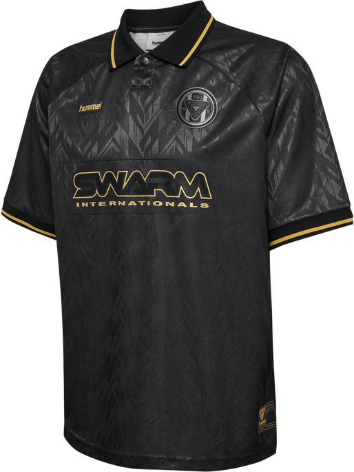hmlLOOSE BAY SOCCER JERSEY S/S, BLACK, packshot